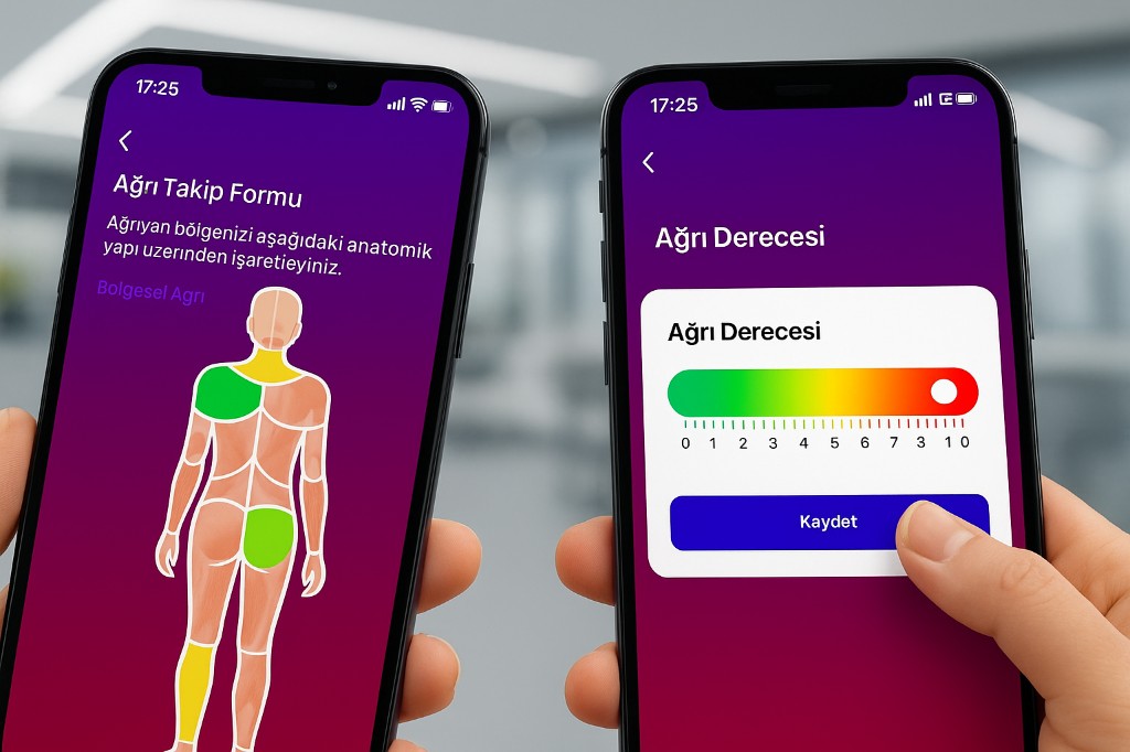 Clinicia mobil ağrı takip formu